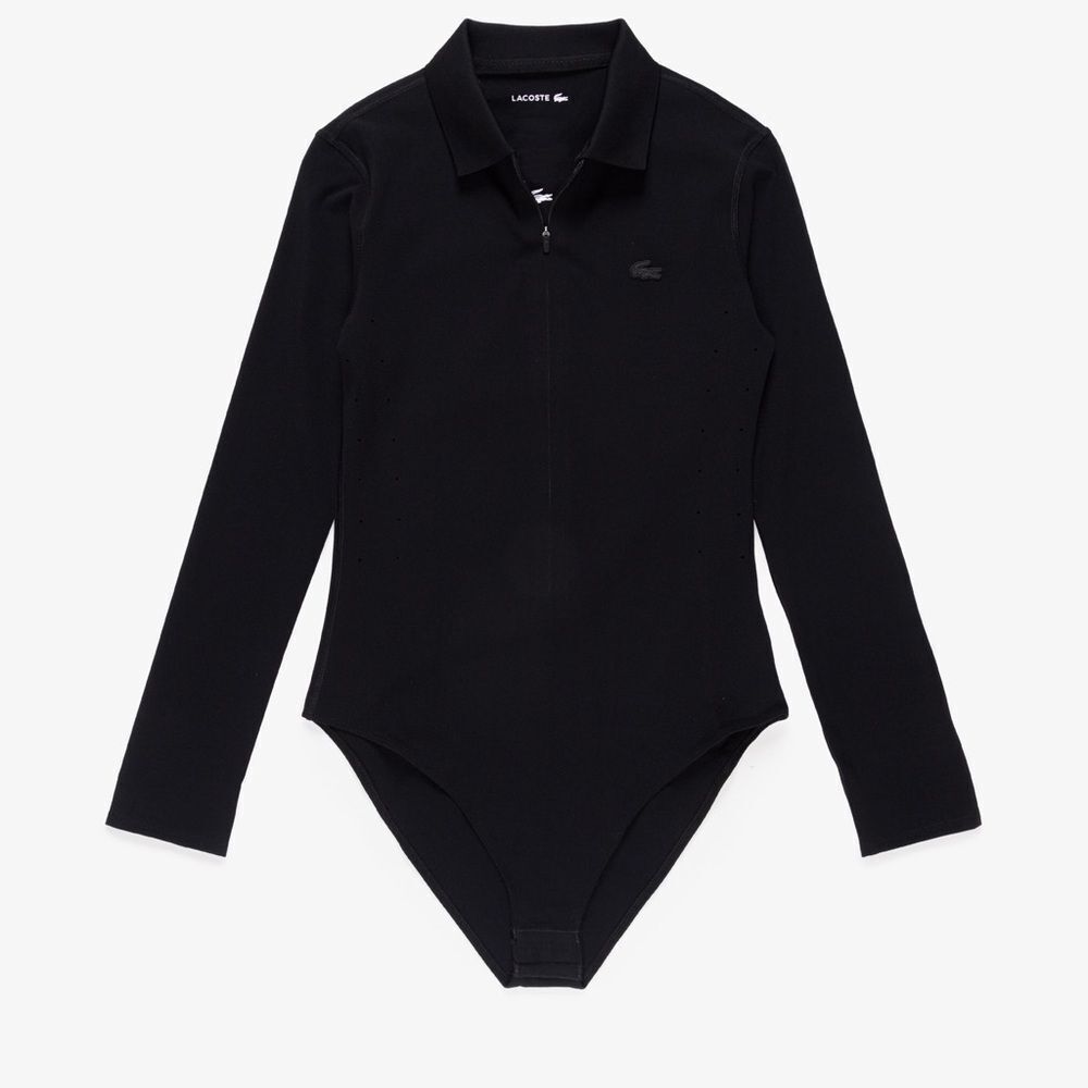 Lacoste Black Long Sleeve Bodysuit